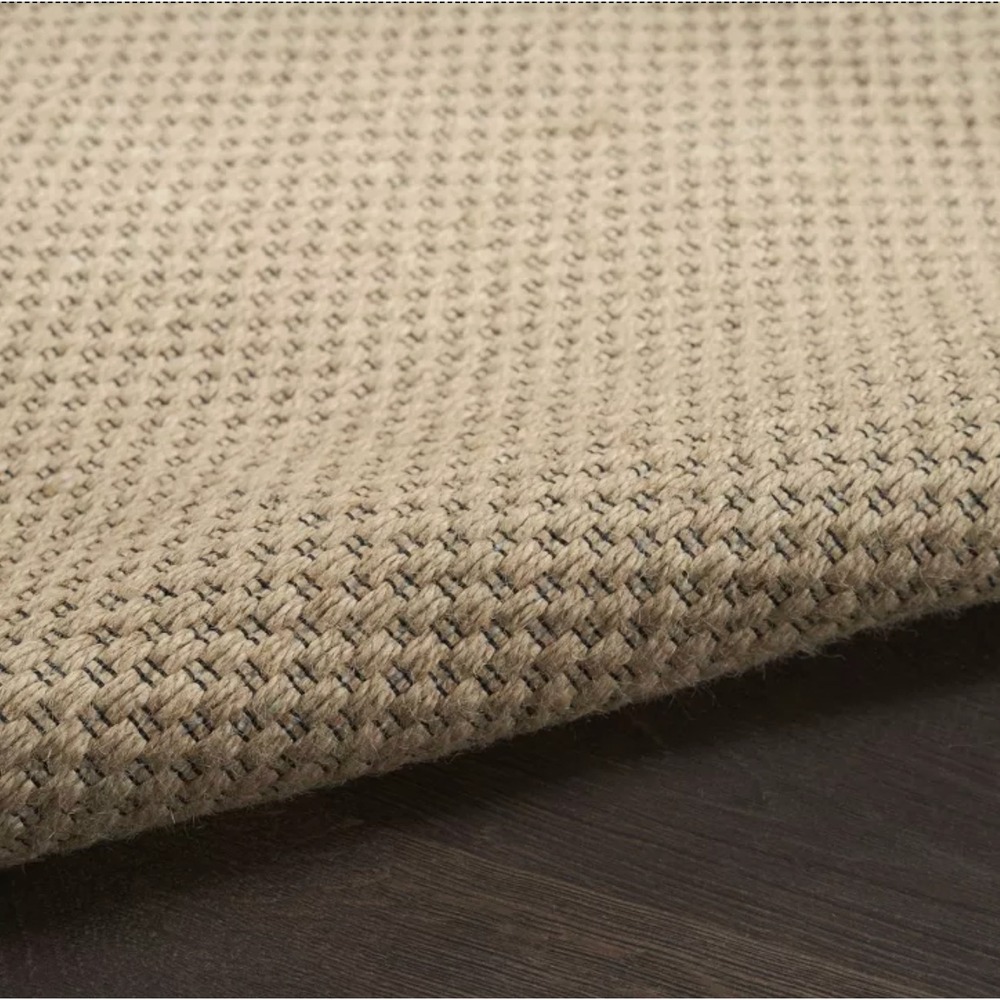 Nourison Washable Jute 2' x 6' Natural Runner Indoor Non-Slip Flatweave Rug- NWT - Picture 8 of 10